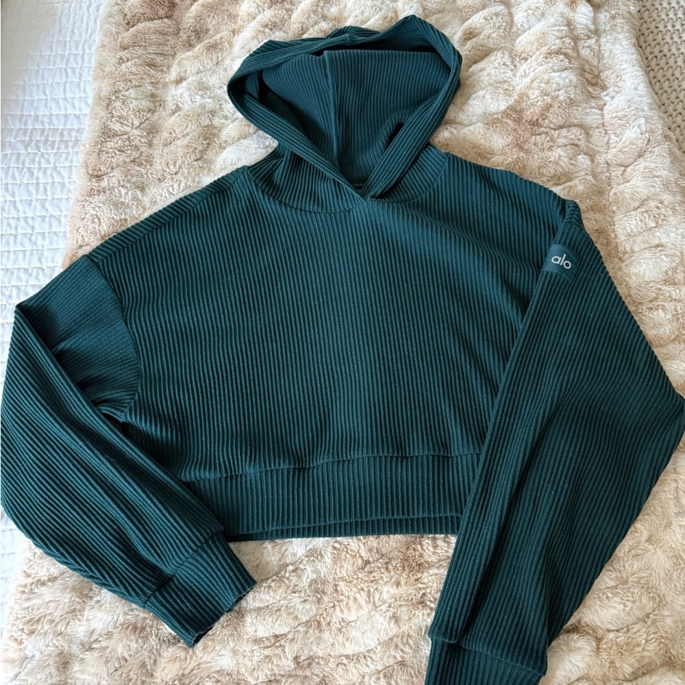 ALO Yoga Women's Muse Ribbed Hoodie & matching joggers